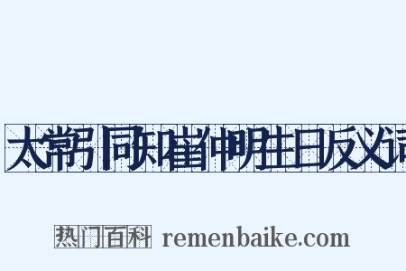 太常引同知崔仲明生日反义词是什么意思的图片